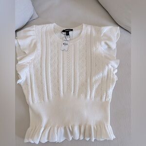 Express NWT White knit top | size Medium